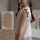 Linen dress for girls with flounces. Childrens Dress. molinialife. My Livemaster. Фото №4