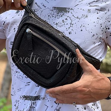 Сумки ручной работы. Ярмарка Мастеров - ручная работа Сумка мужская из кожи питона. Handmade.