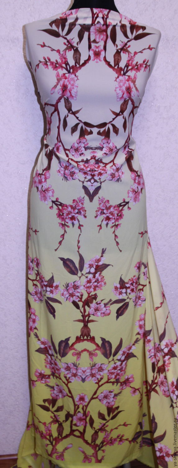 Вискозный шифон "Сакура" ванильно-желтая в интернет-магазине на Ярмарке ...