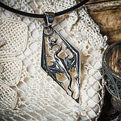 Украшения handmade. Livemaster - original item Skyrim Pendant. Skyrim.  The Elder Scrolls. nickel silver brass silver.. Handmade.
