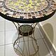 A wrought-iron table with a mosaic 'And trees grow on the stones'. Tables. Marjana. My Livemaster. Фото №5