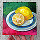 Painting Lemons Oil 15 x 15 Fruit Still Life in the Kitchen Painting. Pictures. matryoshka (azaart). My Livemaster. Фото №6