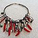 Boho necklace with coral, pearls, howlite. Necklace. marusjy. Online shopping on My Livemaster.  Фото №2