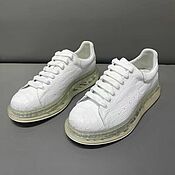 Обувь ручной работы handmade. Livemaster - original item Sneakers made of genuine crocodile leather, in white.. Handmade.
