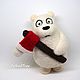 Felted wool toy Ice bear We bare bears cartoon axe, Stuffed Toys, Luhovicy,  Фото №1