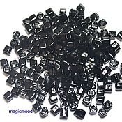 Материалы для творчества handmade. Livemaster - original item 10g 3 mm cube 49 Japanese TOHO beads opaque black. Handmade.