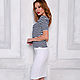 Order Pencil skirt made of cotton jacquard white, summer tight skirt. mozaika-rus. Livemaster. . Skirts Фото №3