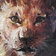 Lion cub, oil painting on canvas, gift to a child, in the nursery. Pictures. myfoxyart (MyFoxyArt). My Livemaster. Фото №5