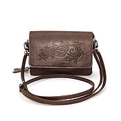 Сумки и аксессуары handmade. Livemaster - original item Crossbody bag: Handbag women`s leather brown Sandy Mod C53. Handmade.