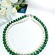 Chrysoprase and pearl necklace ' Snowdrops'. Necklace. Magical Beauty Gems. My Livemaster. Фото №6