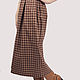 Order Plaid MIDI skirt wool beige brown. Yana Levashova Fashion. Livemaster. . Skirts Фото №3