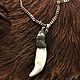 the large Fang of a wolf with a silver finial, free shipping. Amulet. h-a-n--t-e-r. My Livemaster. Фото №4