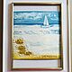 Oil painting sailboat in the ocean 'Rest' 30h30 cm. Pictures. chuvstvo-pozitiva (chuvstvo-pozitiva). My Livemaster. Фото №5