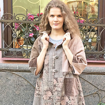 Апсайкл и ресайкл ручной работы. Ярмарка Мастеров - ручная работа Пальто лоскутное Бохо. Handmade.