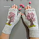  Knitted mitts with embroidery Tree of Life on gray. Mitts. Lace knitting workshop. Lidiya.. Online shopping on My Livemaster.  Фото №2