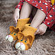 Felted slippers for children's cats, kitties, red cats, kittens, Slippers, Chelyabinsk,  Фото №1