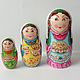 Tatar Matryoshka 3 - seater Tatar 15, 5 cm. tempera. Dolls1. matryoshka (azaart). Online shopping on My Livemaster.  Фото №2
