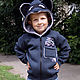 Raccoon children's hoodie with fur hood, Warm Cotton sweatshirt, Sweatshirts and hoodies, Novosibirsk,  Фото №1