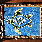 Картины и панно handmade. Livemaster - original item Small picture. Tortoise. Handmade.