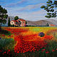 "Tuscany. Poppies" oil Painting, Pictures, Moscow,  Фото №1