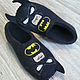 Felted Slippers 'Batman'. . Julia Vilkova. Online shopping on My Livemaster.  Фото №2