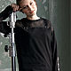 Длинная женская футболка с сеткой, черная футболка асимметричная. Футболки. Лариса дизайнерская одежда и подарки (EnigmaStyle). Интернет-магазин Ярмарка Мастеров.  Фото №2