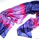 Batik silk Scarf Purple dawn women's scarf. Scarves. silk Paradise. My Livemaster. Фото №5