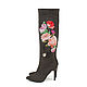 Boots 'Embroidery flowers'. High Boots. Pelle Volare. Online shopping on My Livemaster.  Фото №2