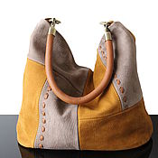 Сумки и аксессуары handmade. Livemaster - original item Crossbody bag: Bag made of genuine suede Mustard color. Handmade.