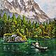 Mountain lake. Pictures. Irene's gallery. Oil paintings.. My Livemaster. Фото №5