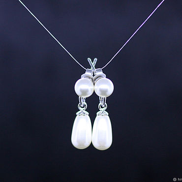 Украшения ручной работы. Ярмарка Мастеров - ручная работа Серьги Pearl drop. Handmade.