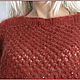 Джемпер "Ежевичка" терракот (вязаный джемпер). Джемперы. Ирина(shvilinka.knit). Ярмарка Мастеров.  Фото №5