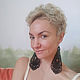 Lace Black Earrings, Earrings, Moscow,  Фото №1
