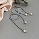 Длинные серьги с жемчугом. Серьги классические. Storm Jewellery. Интернет-магазин Ярмарка Мастеров.  Фото №2