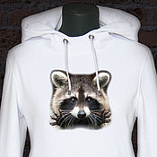 Одежда ручной работы. Ярмарка Мастеров - ручная работа Raccoon hoodie. Handmade.