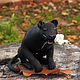 A panther with a rose, Miniature figurines, Peterhof,  Фото №1