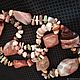 Long large beads Jasper natural, Necklace, Moscow,  Фото №1