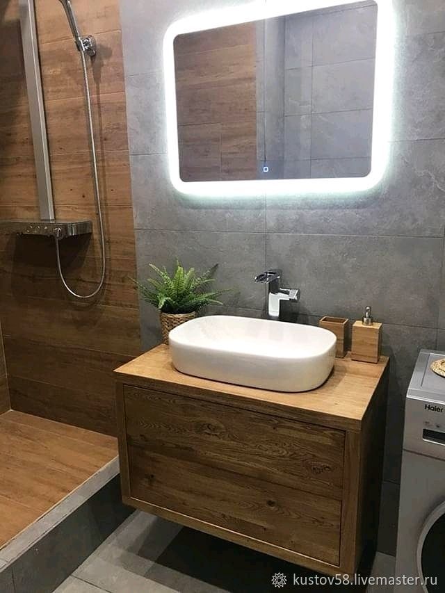 Раковина в ванную под столешницу прямоугольная