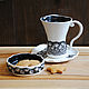 A couple of tea 'Gothic'. Single Tea Sets. author's ceramics. My Livemaster. Фото №5