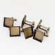 The basis for the bronze square cufflinks, Blanks for jewelry, Magnitogorsk,  Фото №1