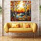 Painting Bright Autumn. Landscape. stained glass. buy painting artist. Pictures. House of the Sun (irina-bast). Online shopping on My Livemaster.  Фото №2