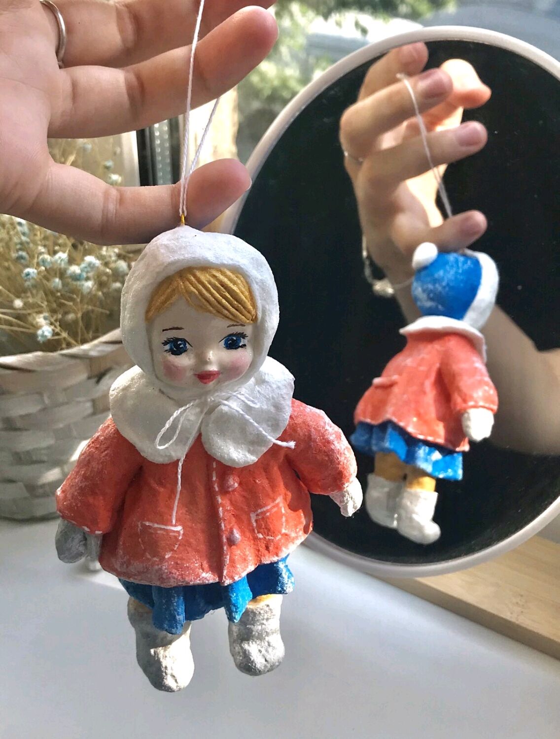 Елочная игрушка из ваты папье-маше в интернет-магазине на Ярмарке ...