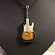 Кулон в виде гитары Fender Telecaster Richie Kotzen. Кулон. Елена SAVELLE. Интернет-магазин Ярмарка Мастеров.  Фото №2