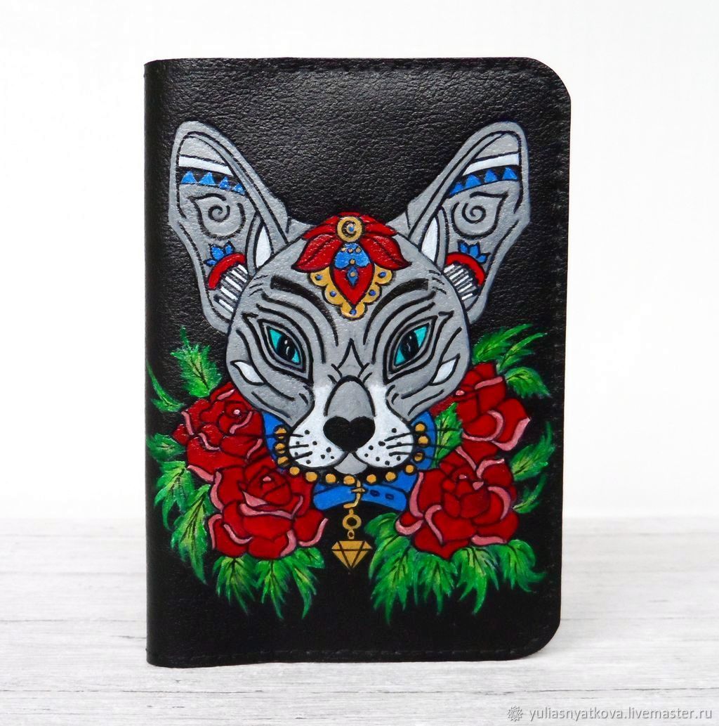 Egypt Cat Leather Passport Cover, Passport cover, St. Petersburg,  Фото №1