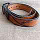 Exclusive, durable leather belt. Straps. aleksei32067. My Livemaster. Фото №4