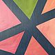 Abstract oil painting Geometric shapes; pink and green. Pictures. letymary (letymary). My Livemaster. Фото №5