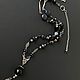 Neck decoration, long black beads made of natural boho stones. Necklace. Treasures Of Aphrodite. My Livemaster. Фото №5