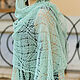 Sea Breeze Stole Openwork Knitted Linen Scarf. Wraps. Bright Shawls by BorchankaZL. My Livemaster. Фото №4