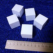Материалы для творчества handmade. Livemaster - original item Cubes 3 cm (50 pieces) of foam. Handmade.