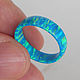 Synthetic opal ring 'Dark Tiffany', Rings, Vladimir,  Фото №1